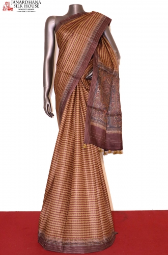 Madhubani Exclusive Pure Tussar Silk Saree